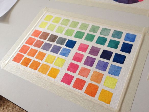 Color bars in watercolor