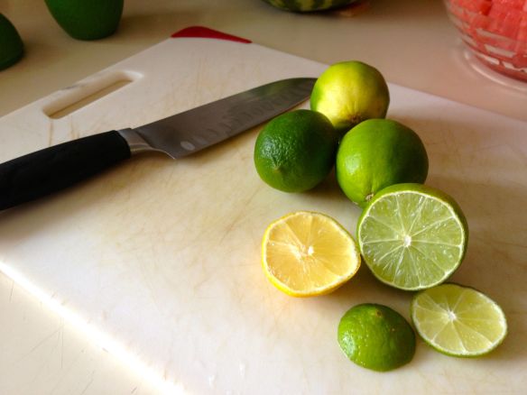 Limes, lemons and a santoku knife